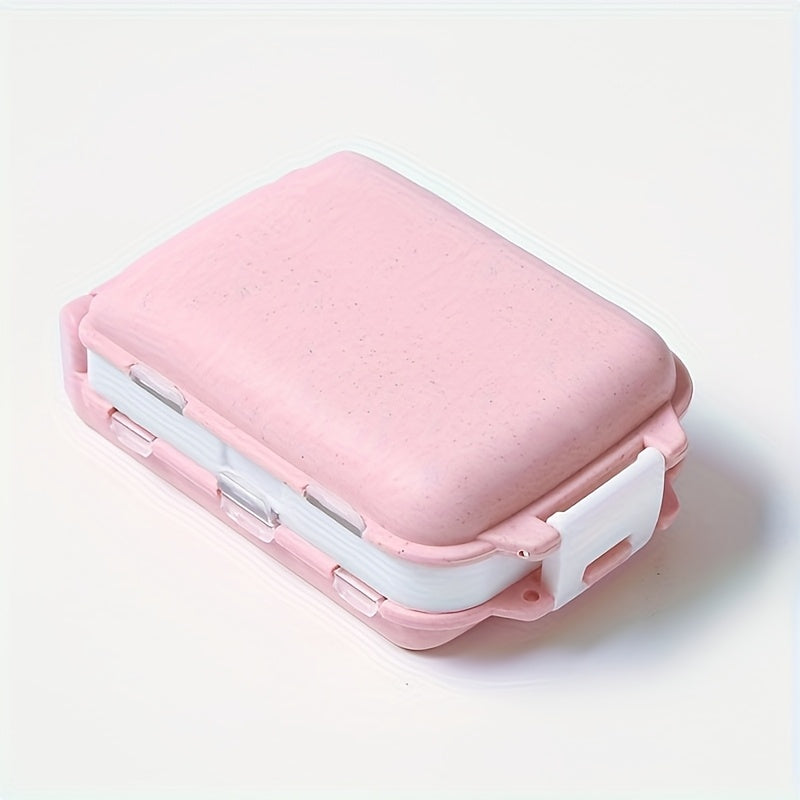 Portable Medicine Box Foldable Travel First Aid Organizer with 8 Compartments