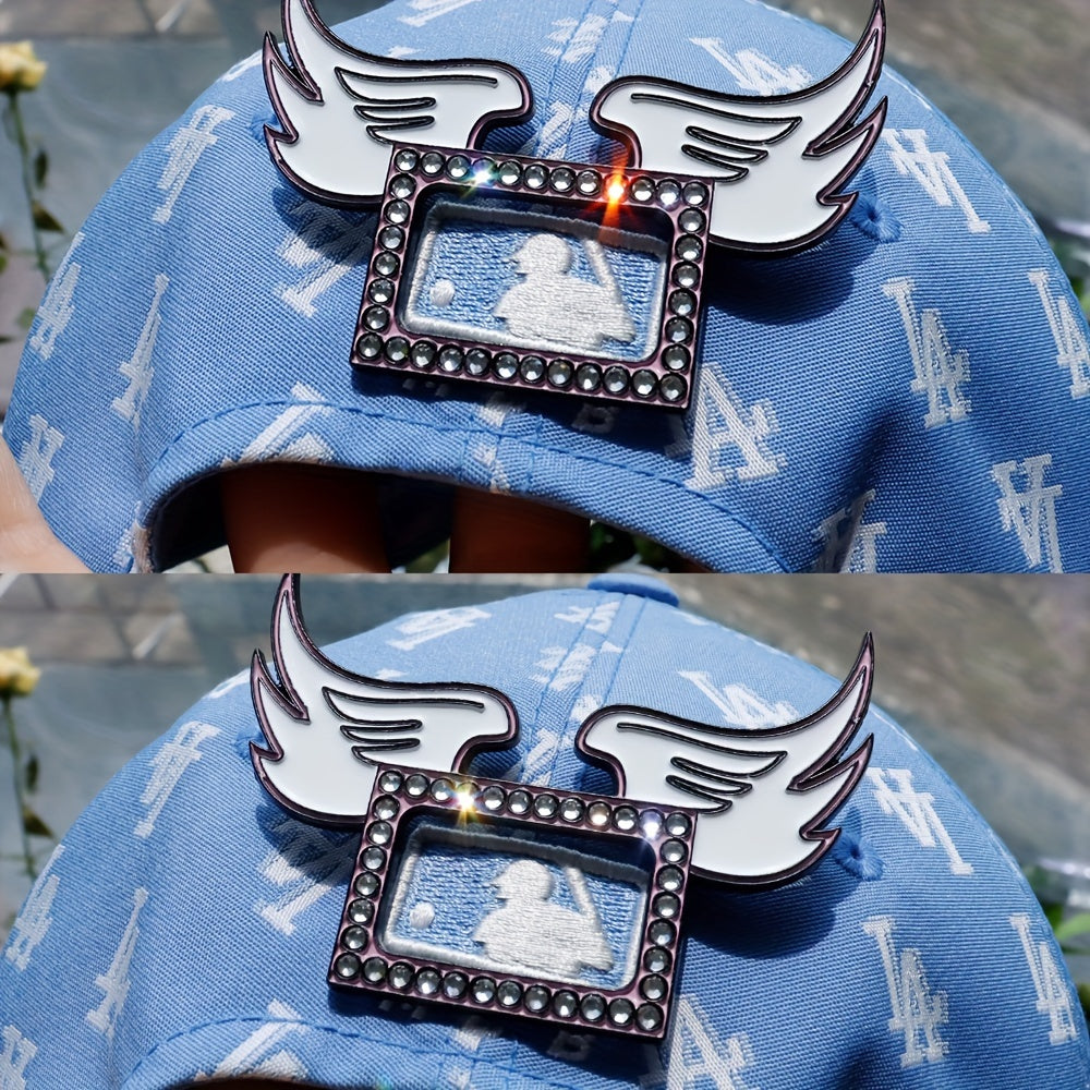 Square Rhinestone Pin for Baseball Cap Unisex Boyfriend Gift