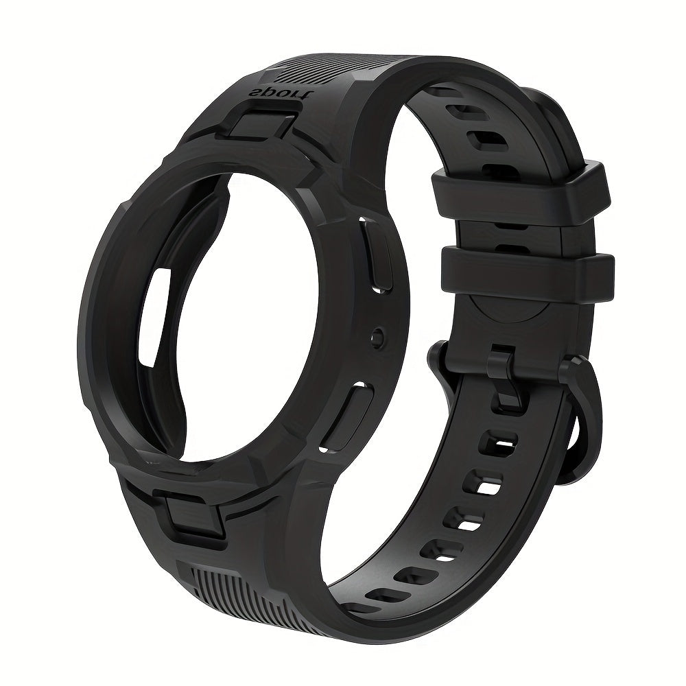 Sports Watch Strap Silicone with Half-Shell Design for Samsung Watch 4/5/6 40mm 44mm