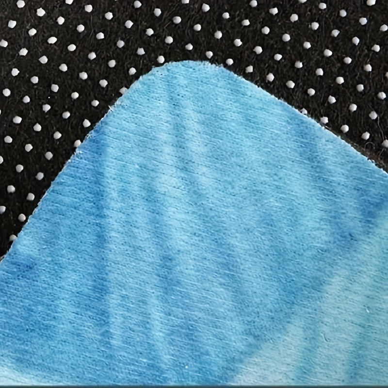 3D Flower-Shaped Non-Slip Floor Mat with Pink Blanket for Living Room Bedroom Bathroom