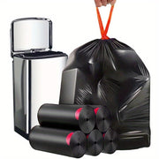 60 Black Trash Bags Large Heavy Duty Waste Disposal for Home Hotel Supermarket