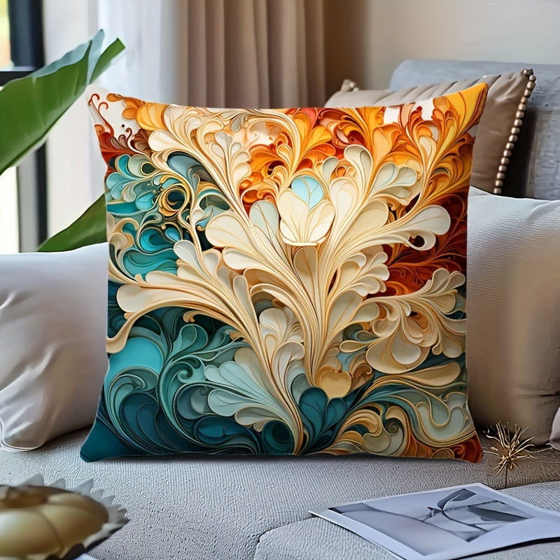 French Style Pearl Flower Reversible Throw Pillowcase 44.96x44.96cm Living Room Decor