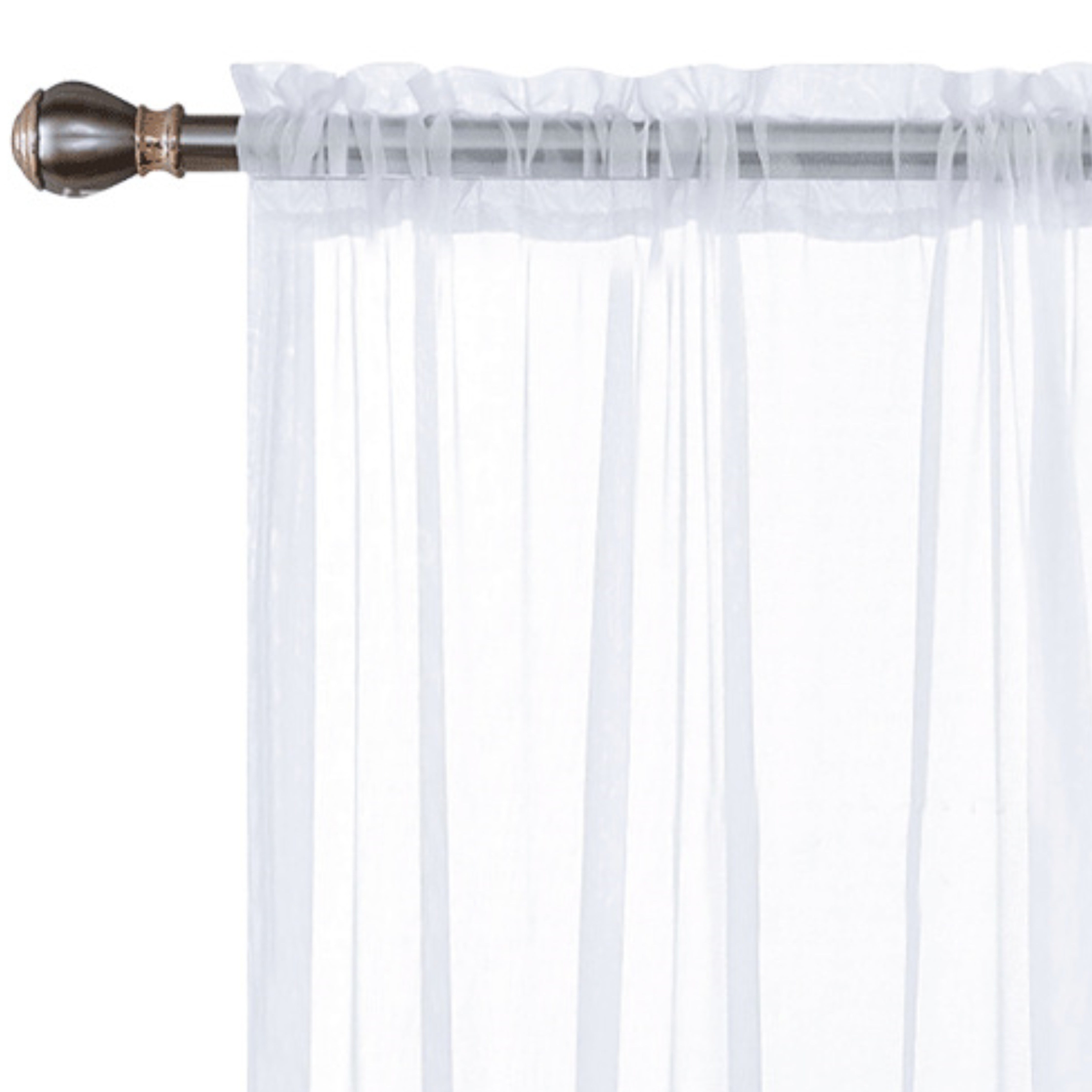 Sheer Voile Curtain Panels for Living Room Bedroom Kitchen Semi-Transparent Polyester