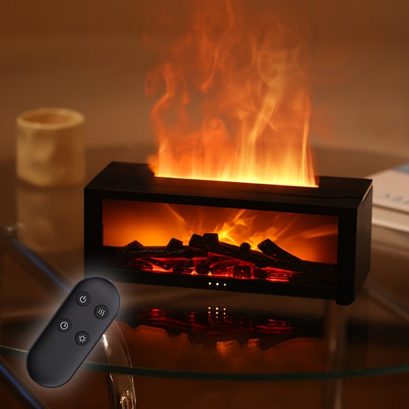 Flame-Inspired USB Humidifier with Remote Control Large Mist for Small Spaces