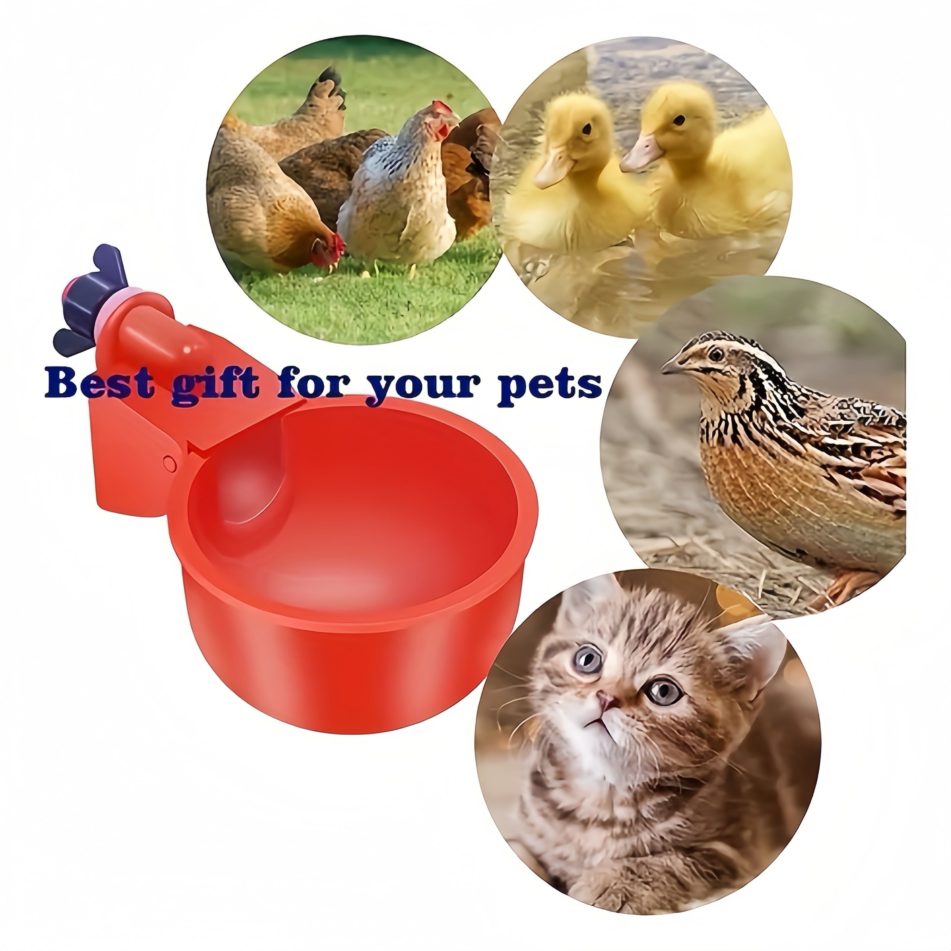 20-Piece Poultry Feeder and Drinker Set Plastic Self-Regulating for Chickens Ducks