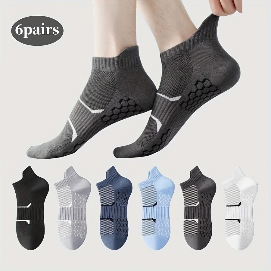 Men's Athletic Socks 6 Pairs Lightweight Breathable Summer Running Outdoor Unisex