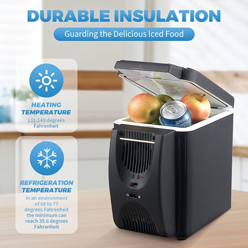 Refrigerador portátil para coche de 6L, tecnología de semiconductores, enfriador compacto de 12V para bebidas y frutas