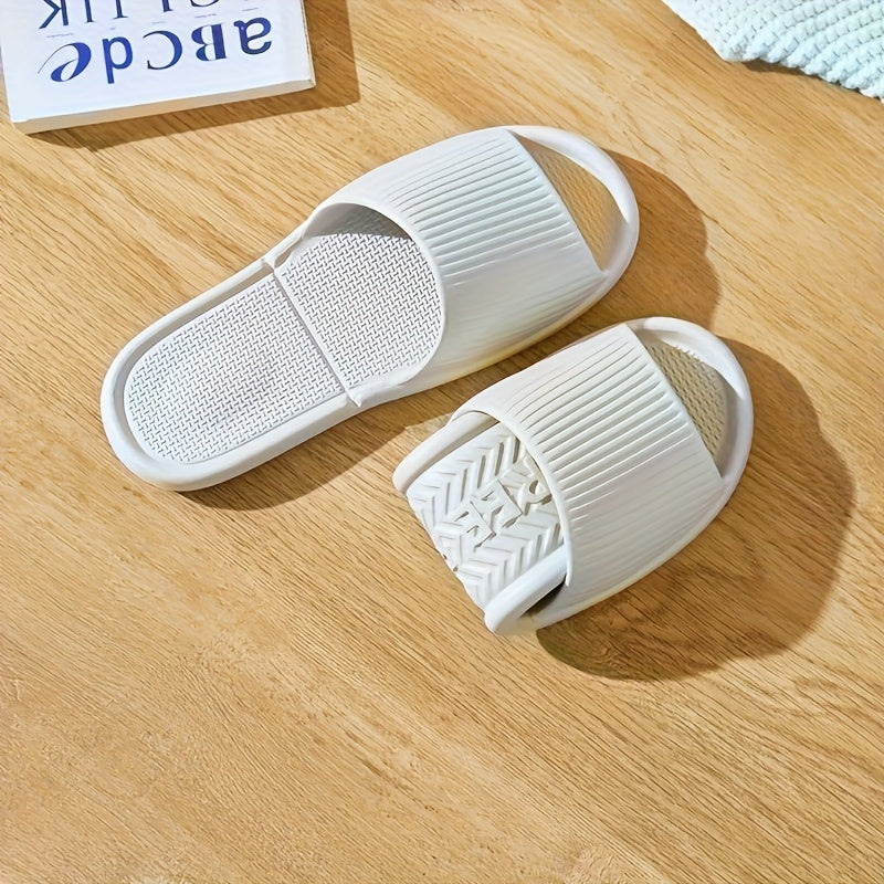 Унисекс EVA нескользящие тапочки минималистичные с полосками для дома и улицы, комфортные