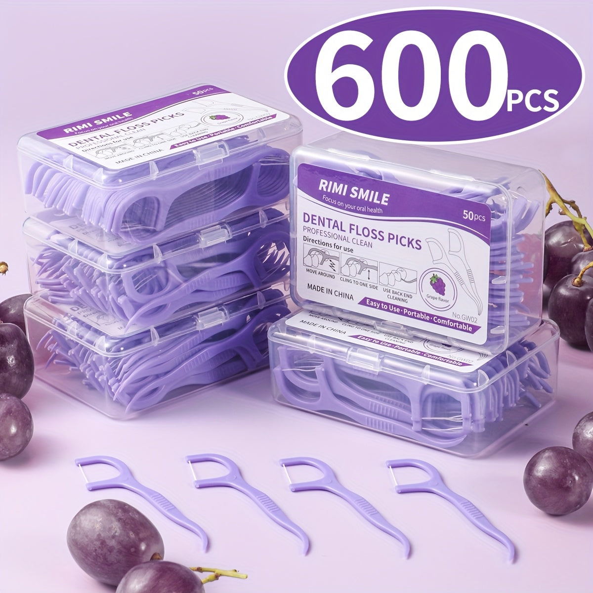 Dental Floss Sticks 600/300/150/50/30 Disposable High Elasticity Toothpicks