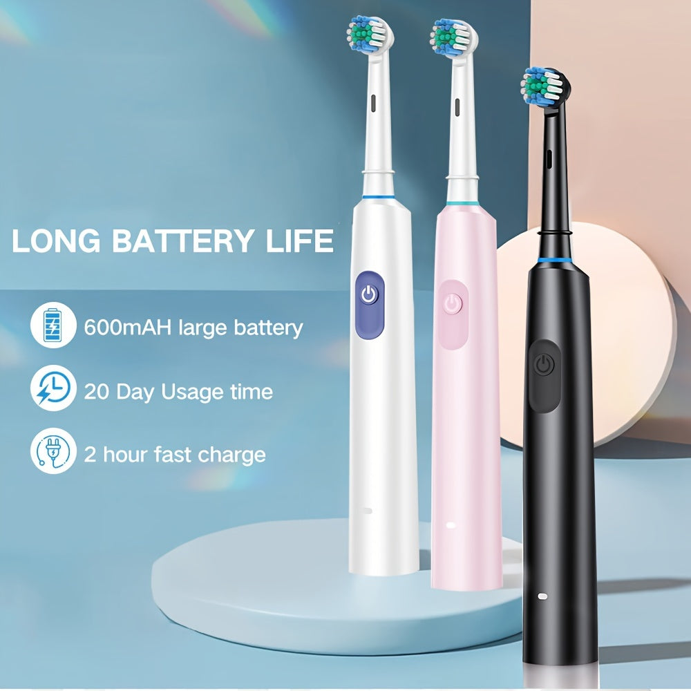 Electric Toothbrush with 8 Brush Heads USB-C Charging 5 Modes Super Fast Cleaning