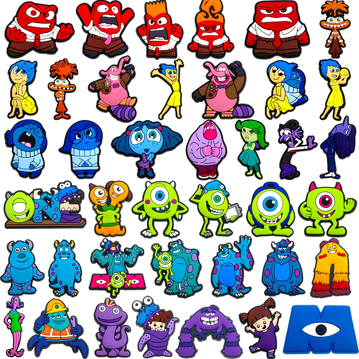 40 Pcs Kids Shoe Charms PVC Decorations for Bubble Slides with Buttons