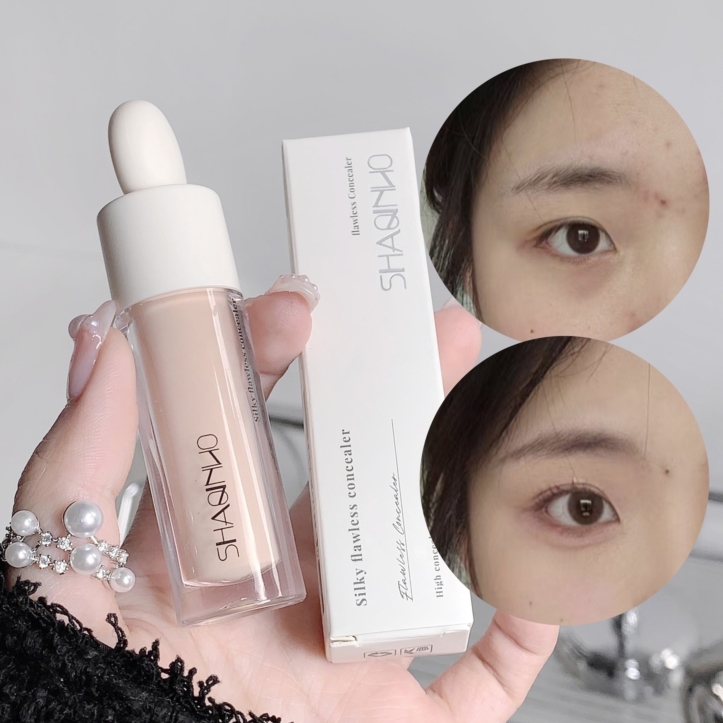 Liquid Concealer for Dark Circles Blemishes Long-Lasting Waterproof Sweat-Resistant