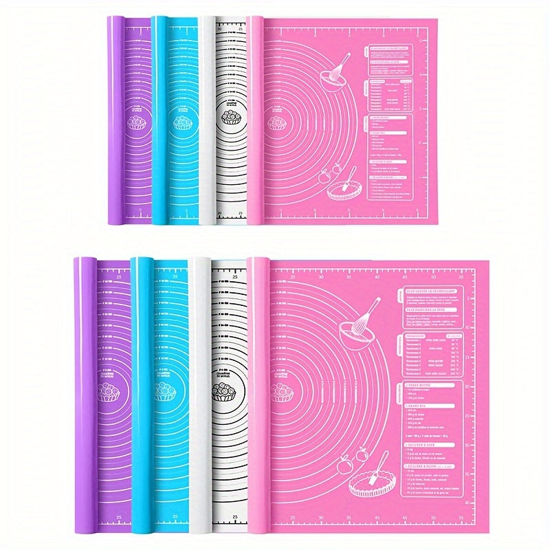 O'lchovlari bilan yopishmaydigan silikon pishirish mato - pishirish va yoğurish uchun mukammal, issiqlik va sirpanishga qarshi, xamirni yoyish va pirog qobig'ini tayyorlash uchun ideal, 1 dona.