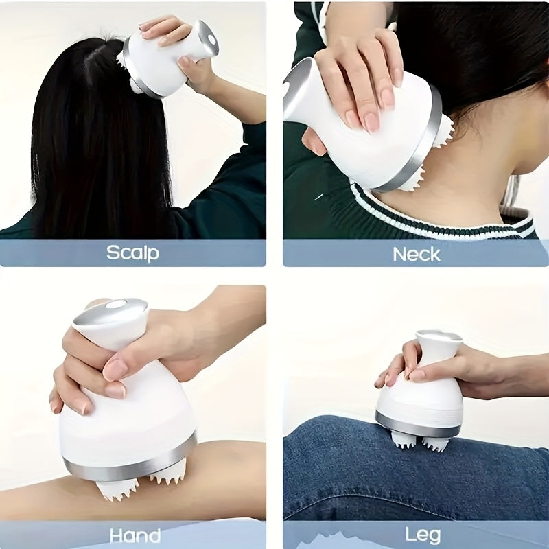 Electric Head Massage Device Rechargeable USB Head and Neck Massager for Head and Pet Hair Kneading