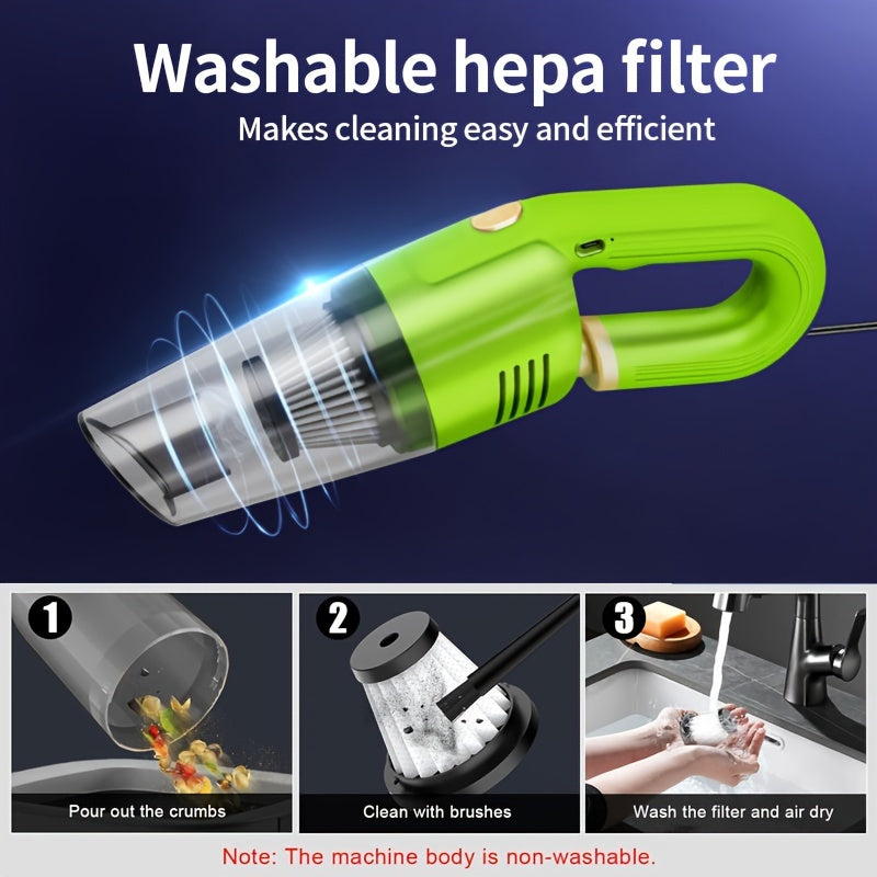 Портативный автомобильный пылесос 120 Вт ручной авто пылесос с мощностью всасывания 4 кПа