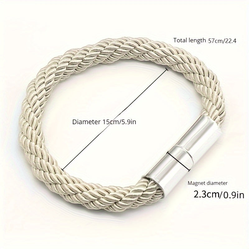 Magnetic Curtain Tiebacks Thick Rope Modern Bedroom Living Room Decor