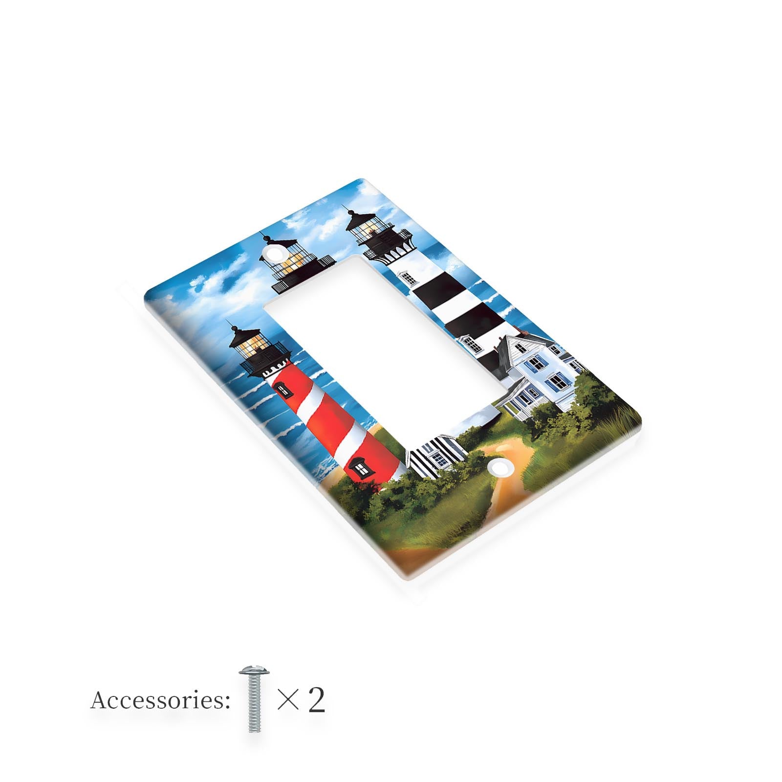 1-dona Mayoq Chiroq Kalit Qopqog'i, Ichki/Tashqi foydalanish uchun, Batareyasiz, Tozalash oson, 1Gang/2Gang kalitga mos keladi. Yotoqxona/Oshxona/Uy/Hammom bezaklari uchun ideal.