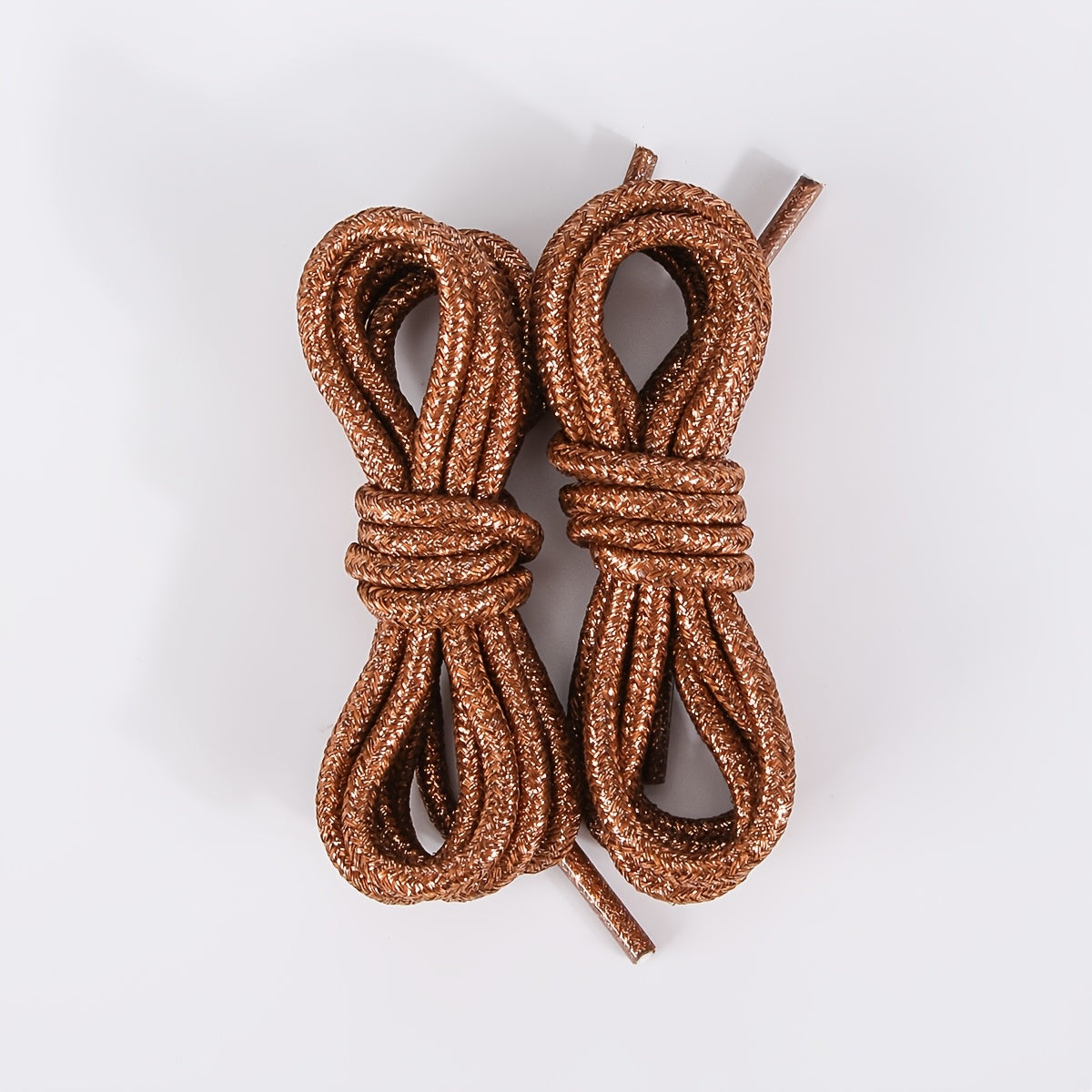 Unisex Elastic Metallic Shoelaces Round Thin Suitable for Sneakers Boots