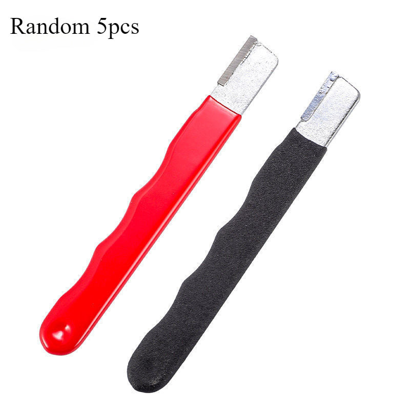 Juego de 5 piezas de afilador de acero para cuchillos y tijeras, no se necesitan baterías