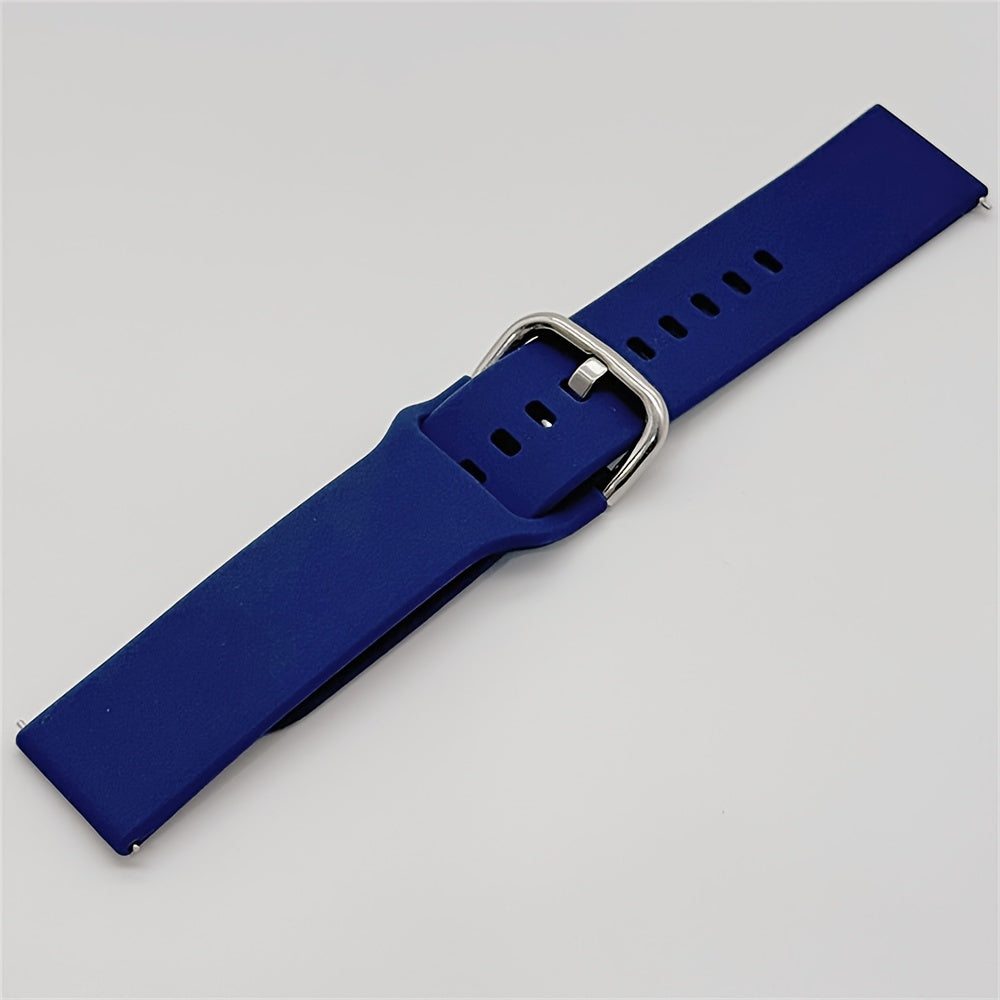 Unisex Silicone Watch Bands 20mm 22mm for Smartwatches with Tang Buckle or Loop Fastener