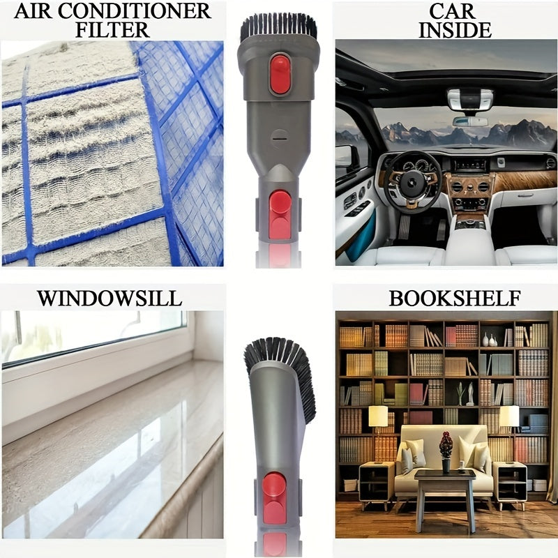 Dyson changyutgich uchun aksessuarlar to'plami V7, V8, V10, V11 va V15 modellari bilan mos keladigan 7 ta bo'lakdan iborat. To'plamda tozalashni yaxshilash uchun cho'tkalar va shlanglar, shuningdek, turli tutqichlar va tozalash cho'tkasi mavjud.