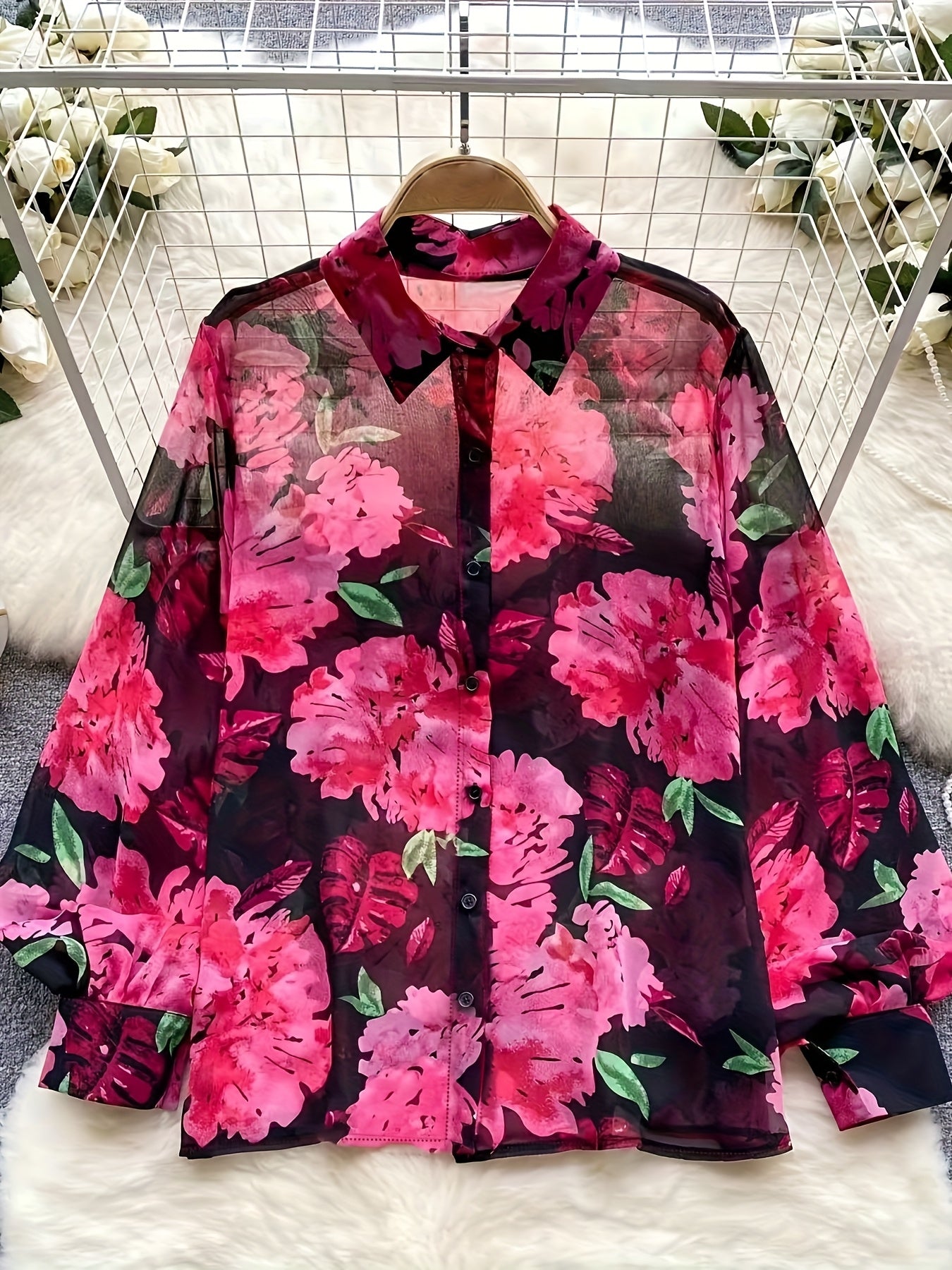 Women's Cotton Casual Short Sleeve Shirt Blue Size Small