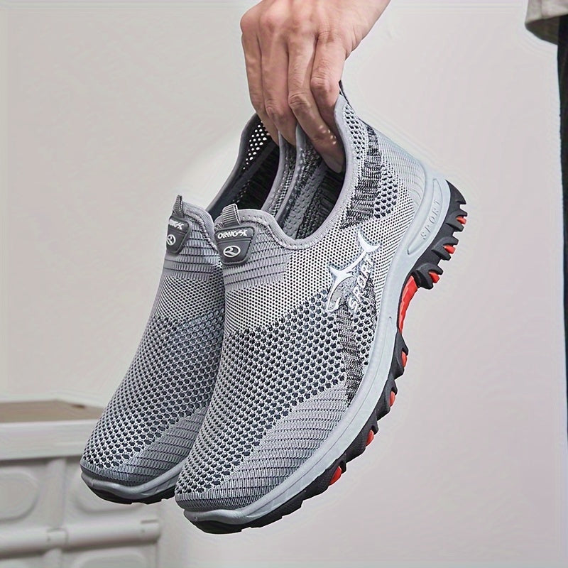 Men's Breathable Mesh Slip-On Athletic Sneakers for Casual Sports Spring Summer