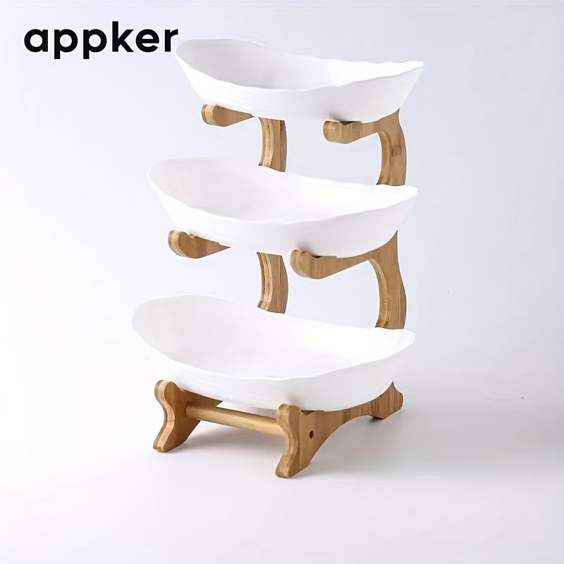 Plastic Serving Tray Set 2-Tier 3-Tier Fruit Snack Candy Cake for Home Restaurant Hotel