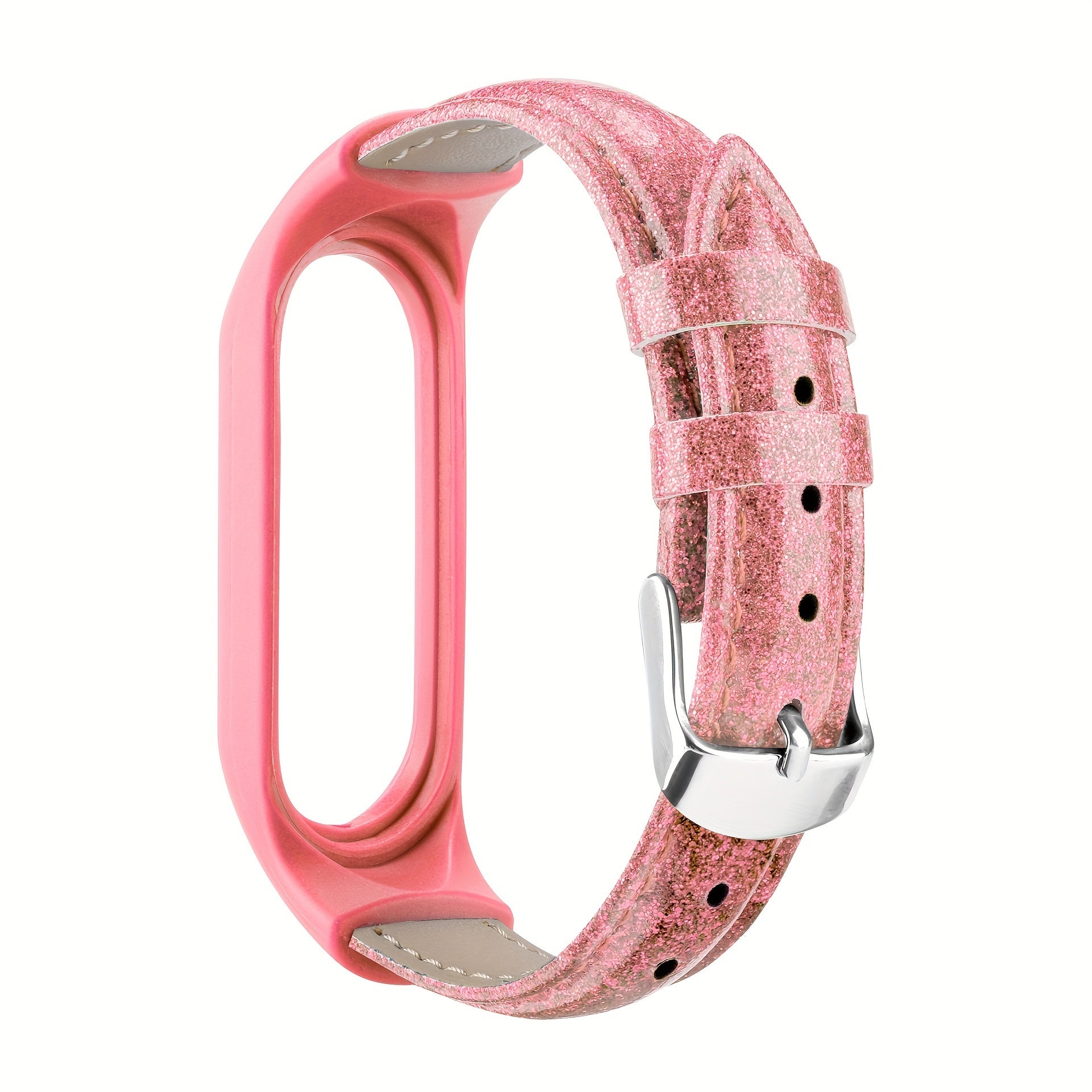 Smartwatch Strap for Xiaomi Mi Band 3 4 5 6 7 Synthetic Leather Adjustable Buckle Black Brown White