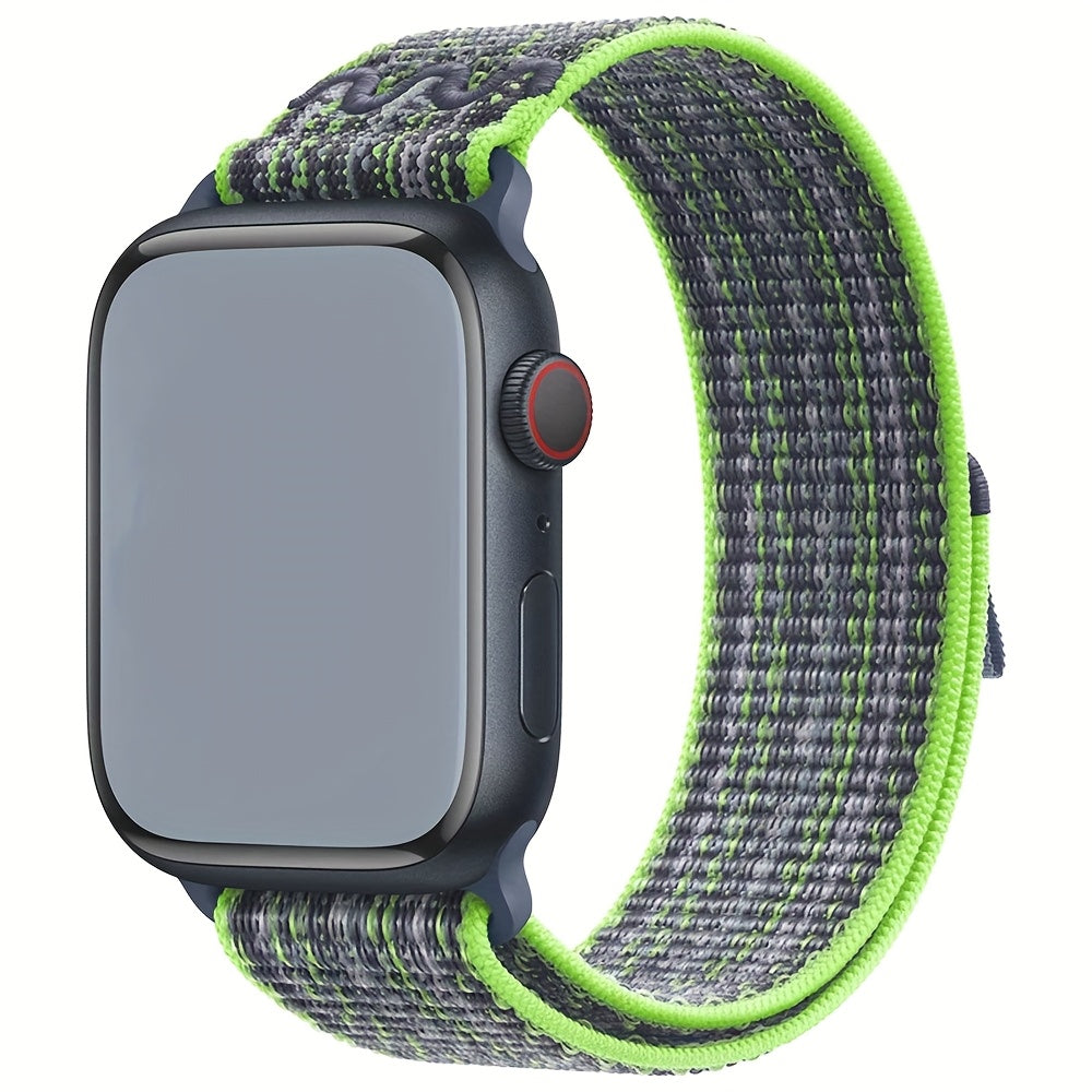 Nylon Elastic Solo Loop Strap for Apple Watch Series 1-10 Adjustable Sport Wristband for Men and Women