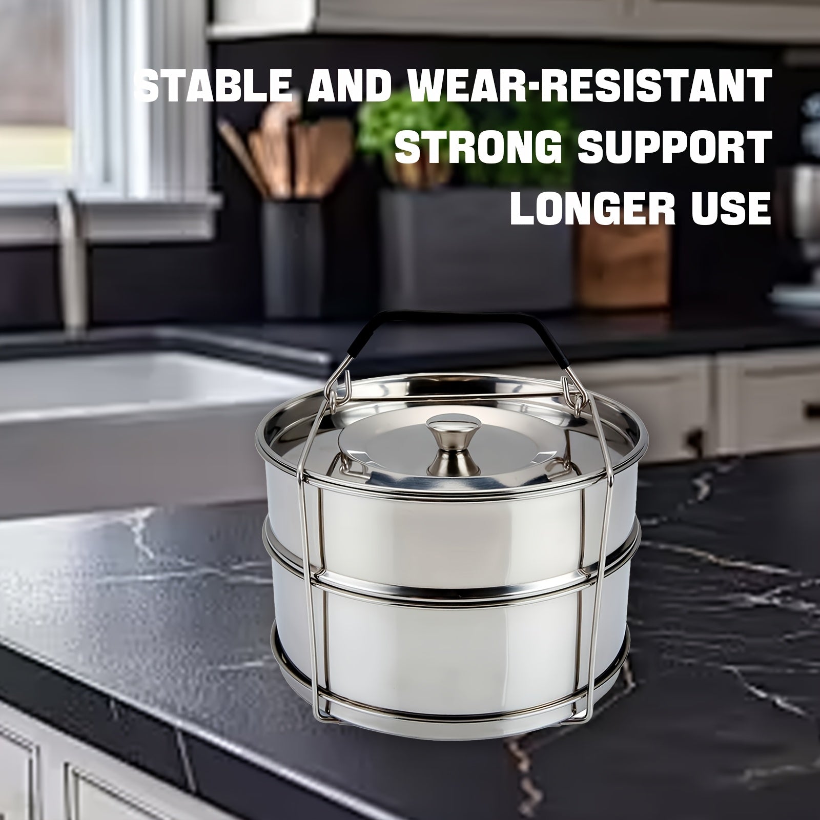 Suv o'tkazmaydigan po'latdan yasalgan bug'larni yopadigan qopqog'li bug'li idish, sabzavotlar va oziq-ovqatlarni sog'lom pishirish uchun