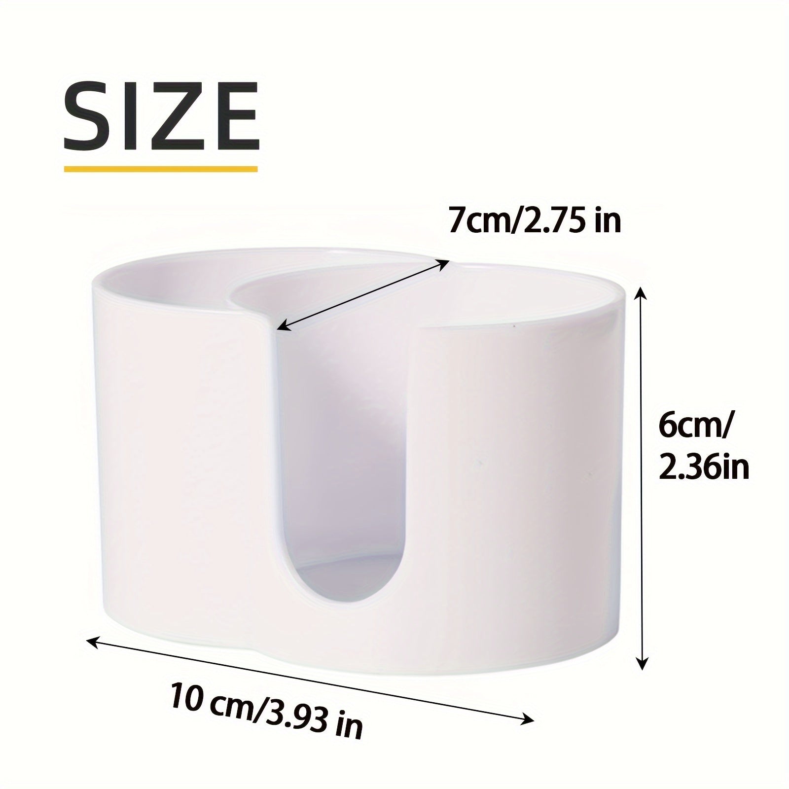 Organizador de maquillaje de plástico blanco con compartimentos dobles para almacenamiento en escritorio