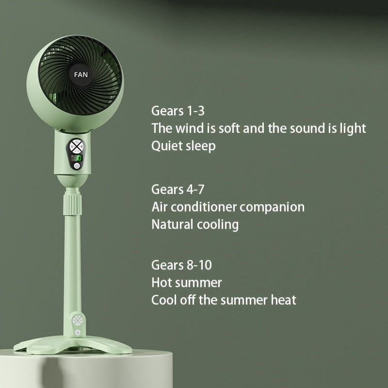 USB Fan with Remote Control Digital Display Adjustable Angles and Wind Speed