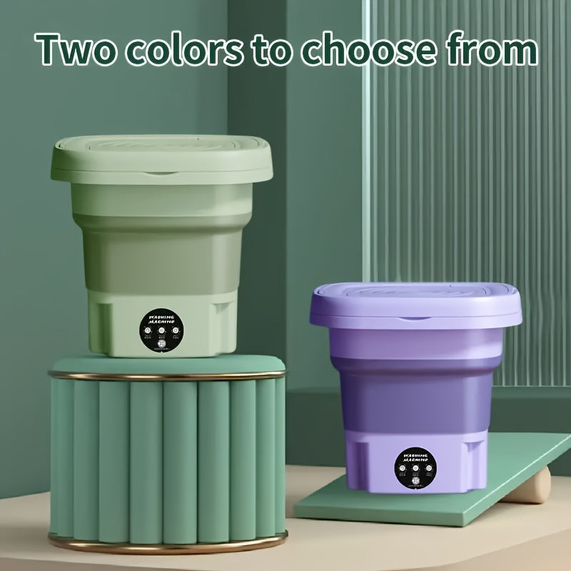 Portable Electric Washing Machine for Small Clothes Compact Top Load with Touch Control and EU Plug