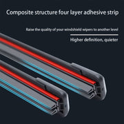 All-Season Four-Blade Wiper Blade with J/U Adapters, Quiet, Full Size