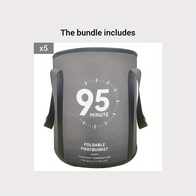 Aluminum Folding Foot Bath Basin Portable Thermostatic Foot Spa with Handle for Home Travel