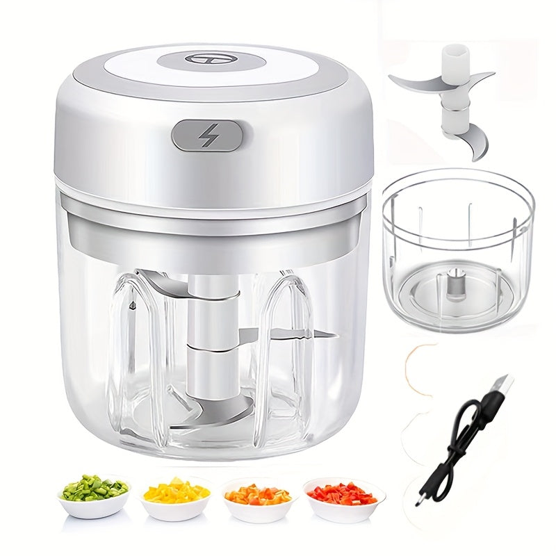 Qayta to'ldiriladigan elektr sarimsoq maydalagich oziq-ovqat protsessori yuqori tezlikdagi blender oshxona anjomlari