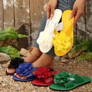 Women's Floral Flat Sandals Open-Toe Slip-On All-Season Comfort