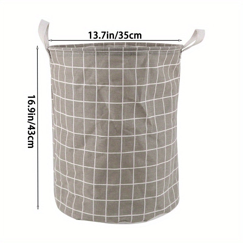 Round Laundry Basket with Storage Bucket for Dirty Clothes Portable Hamper