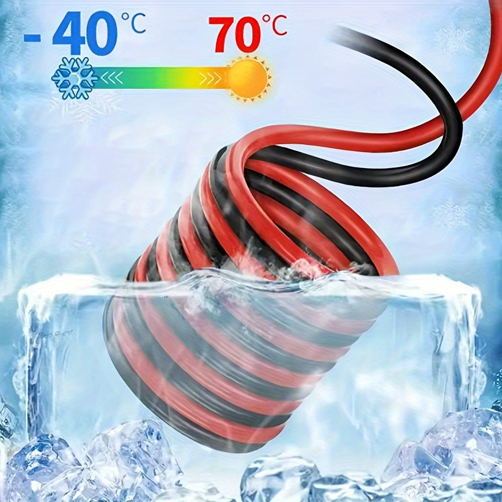 1000A Car Jump Starter Cable Set 3.05m Insulated Alligator Clips Cold Weather Resistant