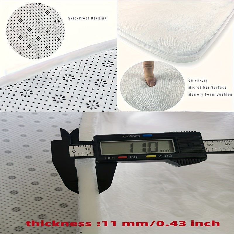 Christmas Runner Rug Festive Tree Ornaments Non-Slip Stain Resistant Hallway Decor