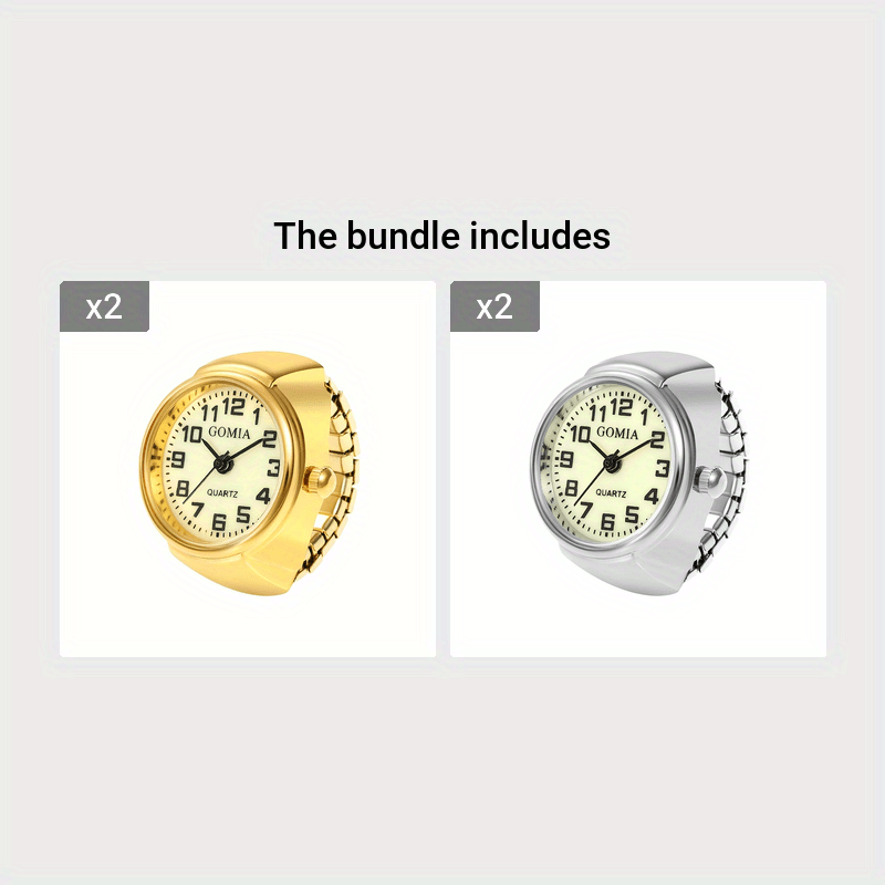 Illuminated Finger Watches for Students Stylish Ring Watches with LED Light