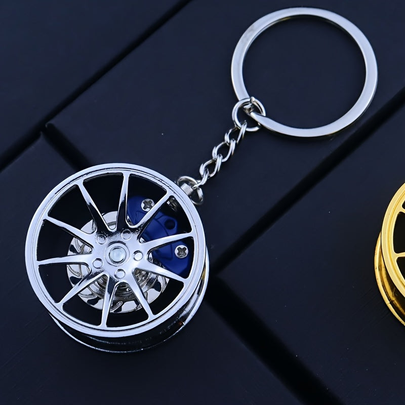 Car Enthusiast Keychain 360° Rotating Brake Caliper Car Club Gift