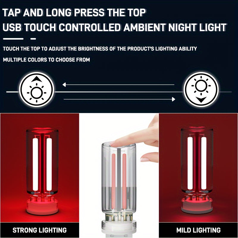 LED Car Interior Light, Multi-Color Ambient Night Lamp, USB Powered