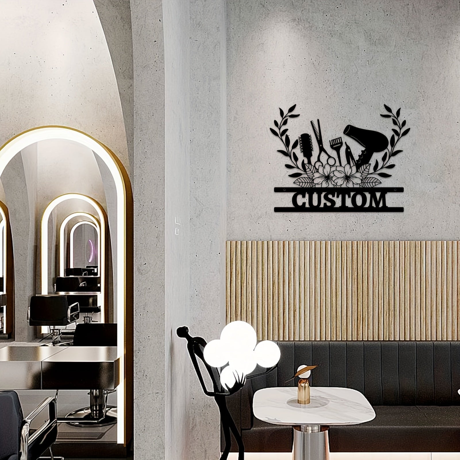 Custom Black Iron Wall Art for Bedroom Decor