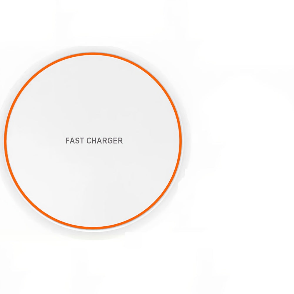 15W Wireless Charging Pad for iPhone with USB-C Fast Charging Inductive Base Black and Orange