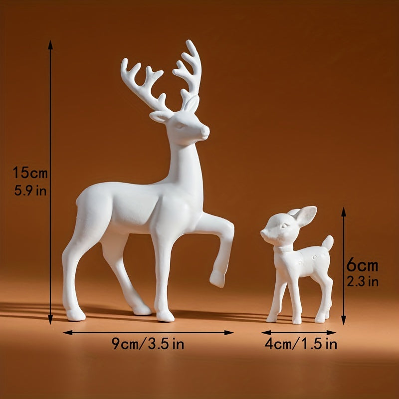 Set of Deer Statues for Kids Room Decor and Christmas Home Decoration