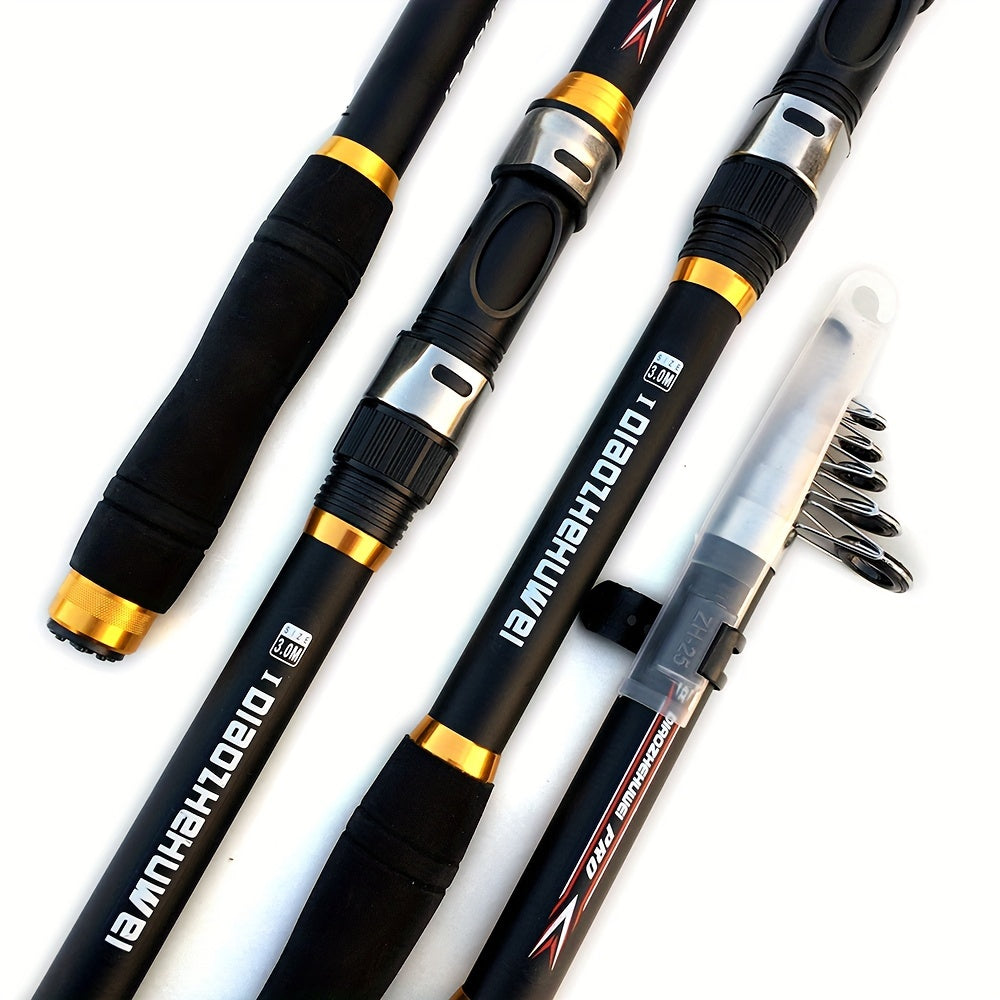 Telescopic Carbon Fiber Fishing Rod for Long-Distance Sea Casting Sturdy Lightweight