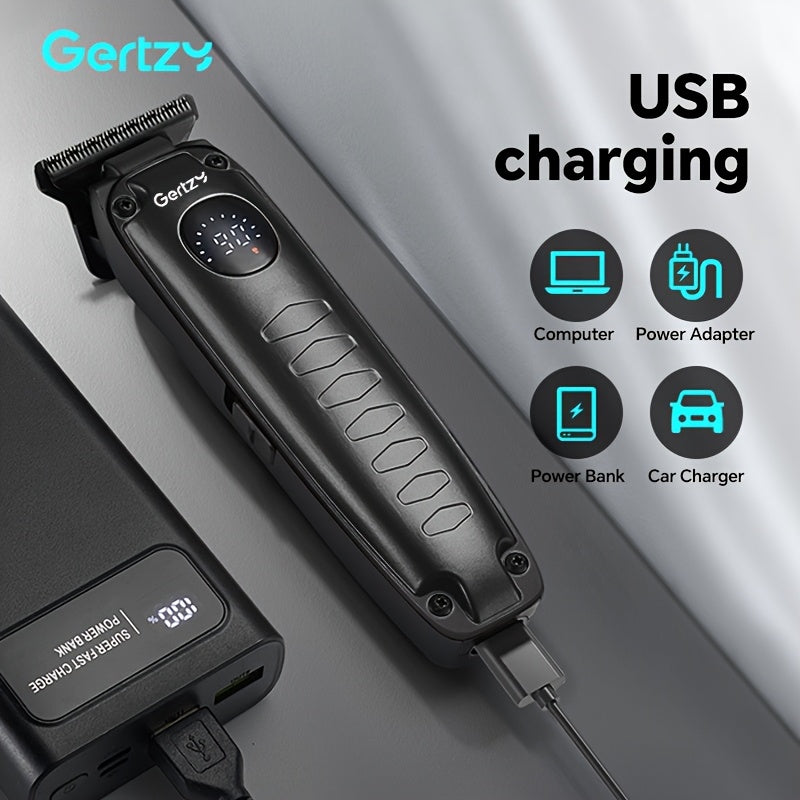 Cortapelos eléctrico con pantalla LED, carga USB, regalo perfecto para hombres