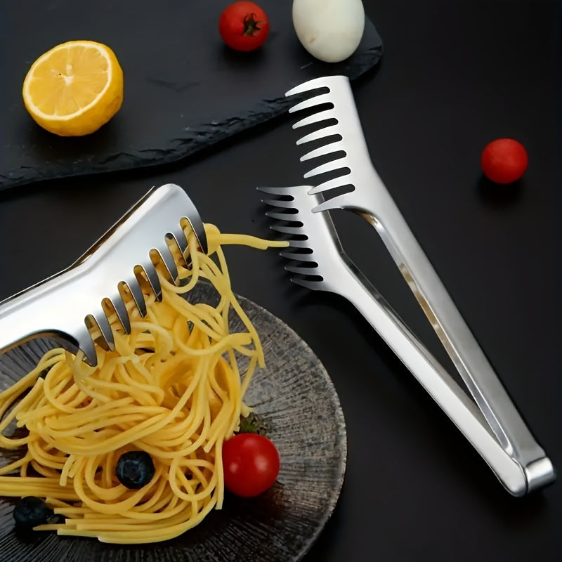 Stainless Steel Pasta Tongs Kitchen Utensils for Restaurant and Home Use